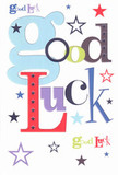 Capturing the vibrant spirit of Potters Bar, this good luck card radiates encouragement through its orchestration of joyful, multicoloured letters and spirited fonts. Oversized strokes of pastel blue intertwine with the rich hues of moss green, deep red, and regal violet, each character giving life to the heartfelt phrase. The starry accents-navy, lilac, and zesty lime-dance across the pristine white background, much like dreams taking flight above the rooftops along Hatfield Road. There's a tactile pleasure in the card's smooth, enduring surface, inviting you to savour its quality just as one might admire the freshness of a floral bouquet. The card feels perfect for sending strength and hope to someone embracing new challenges-a first audition at Wyllyotts, a big test at the local college, or a move to a new neighbourhood-imbued with the same optimism and faith that Potters Bar residents extend to one another every day.